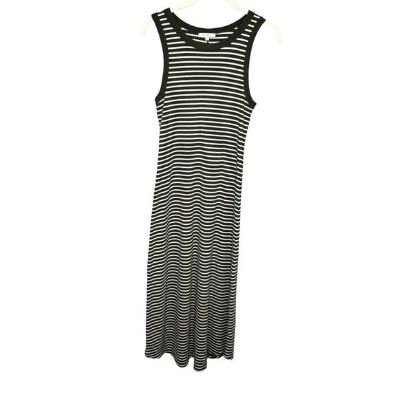 Z Supply Dress Size Small Army Green White Striped Sleeveless Maxi Tank Stretch - Picture 1 of 10